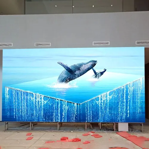 Écran LED HD d'intérieur de la série P1.25 HK dans le hall d'exposition
