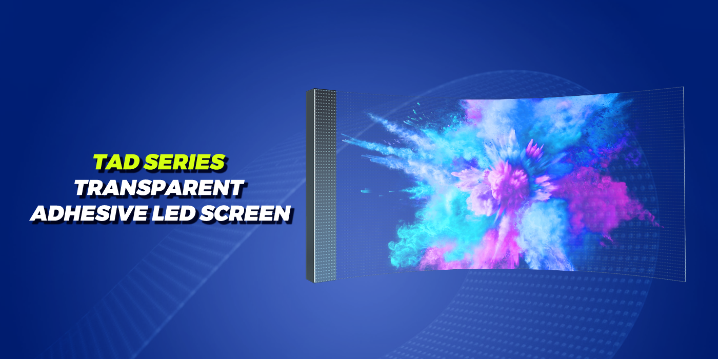 Прозрачный клейкий светодиодный экран серии TAD